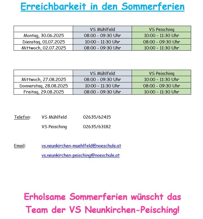 Erreichbarkein Somerferien SJ 24_25